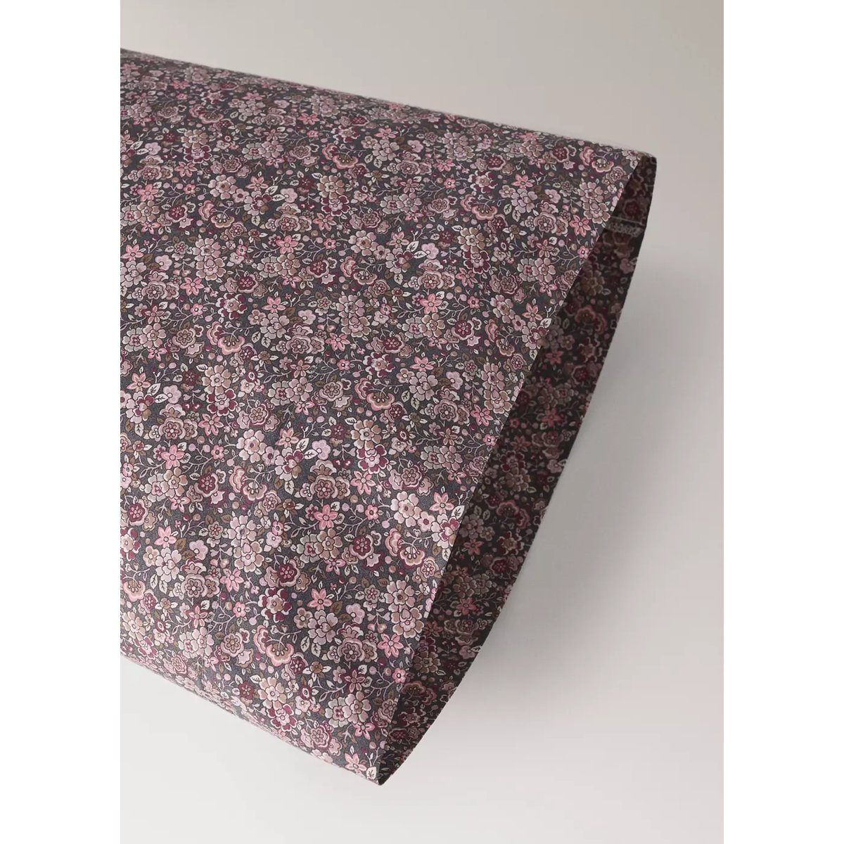 Taie d’oreiller 100 % coton floral 45x110 cm prune, MANGO HOME
