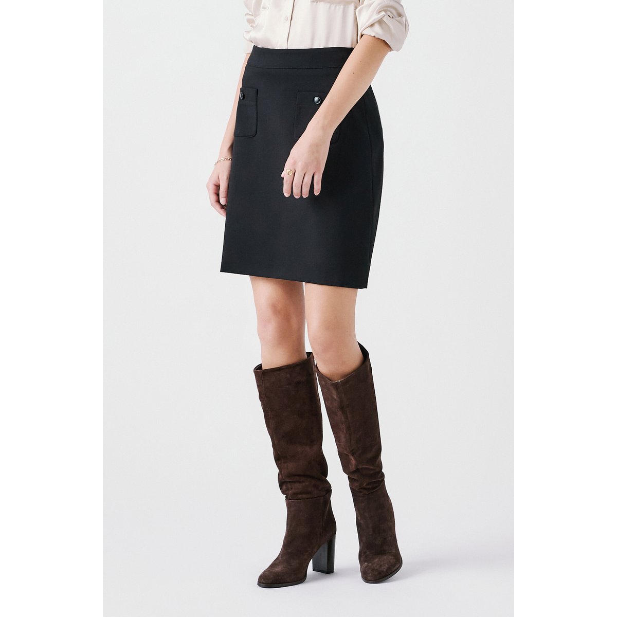Jupe courte élégante JADDY noir, CAROLL
