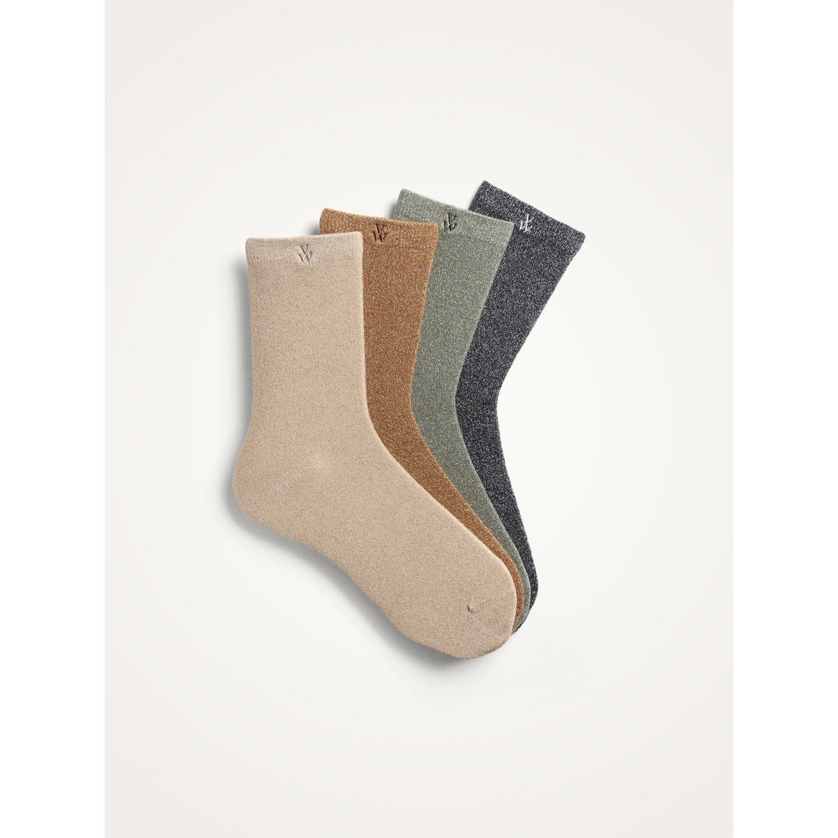 Chaussettes pailletées Ambre vert kaki, VANESSA WU