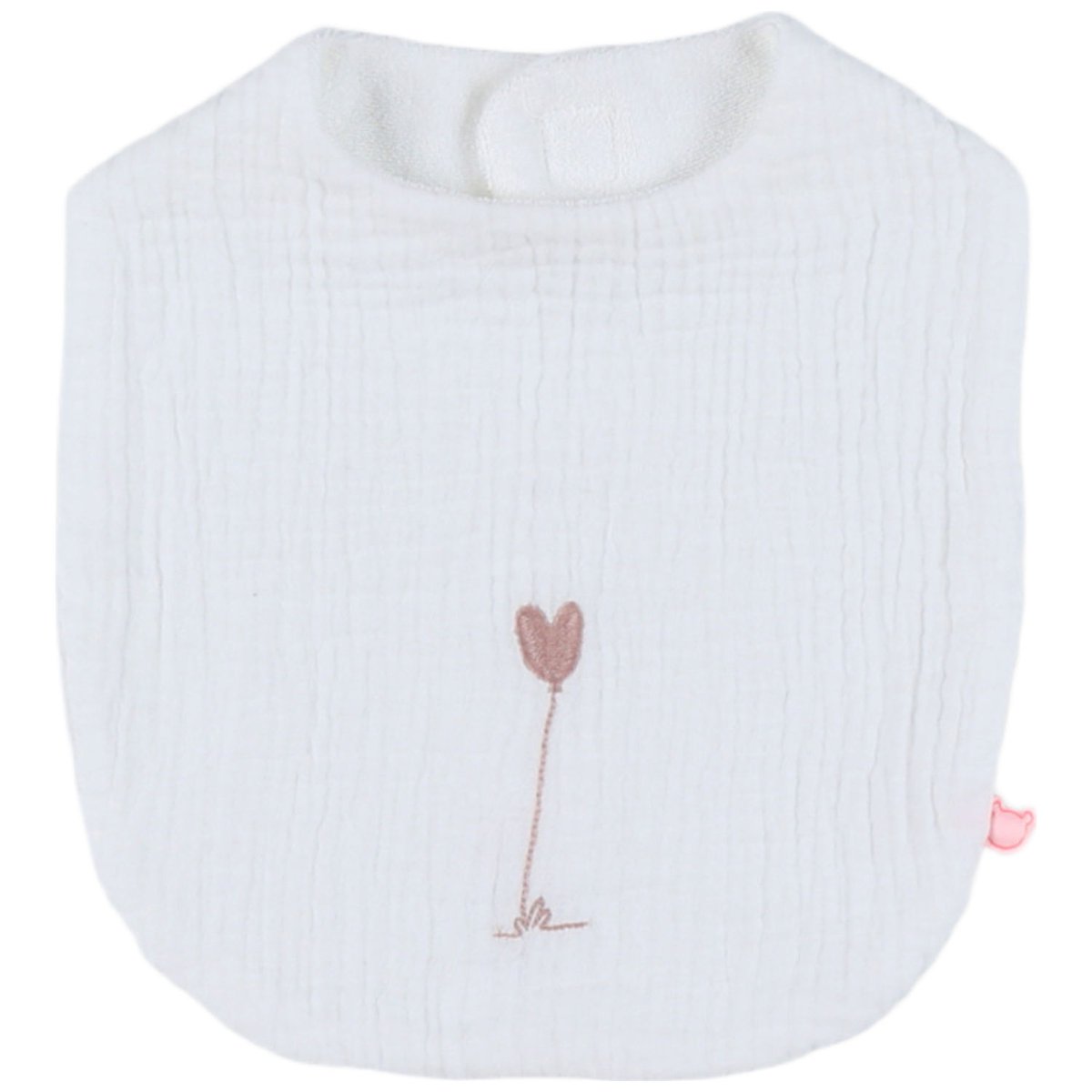 Lot de 3 bavoirs blanc, rose, NOUKIE'S