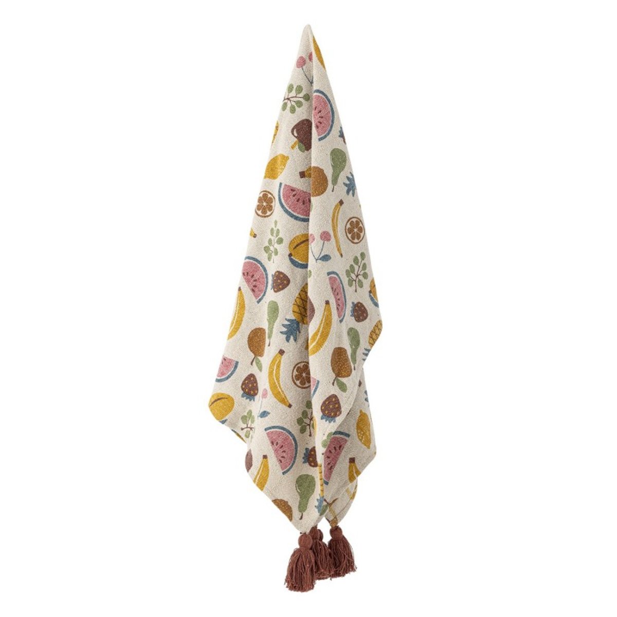 Plaid enfants motif fruits coton recyclé  Fruitta multicolore, BLOOMINGVILLE