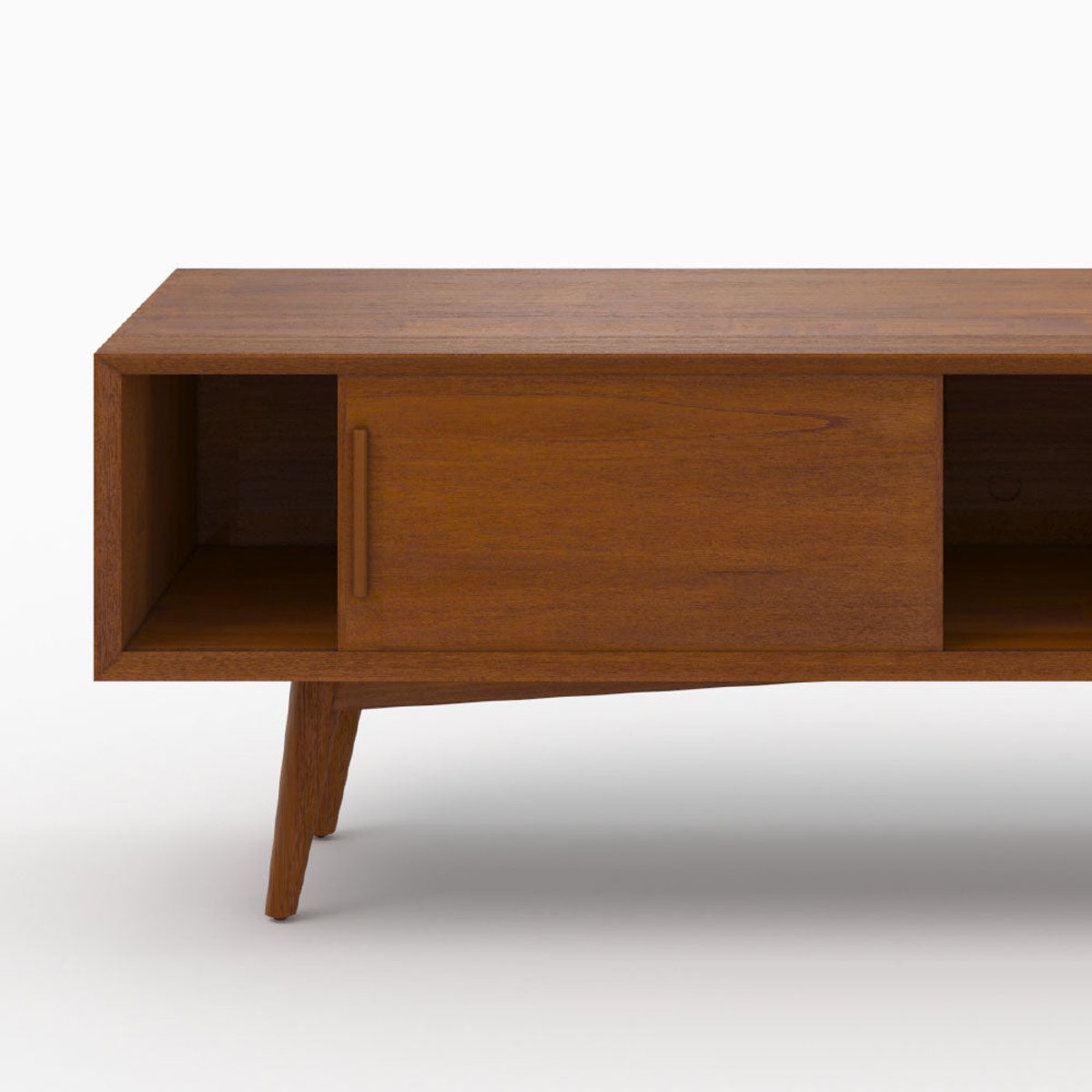 Meuble TV en bois de teck 150 cm - WAYA bois foncé, MAISON PAVANE