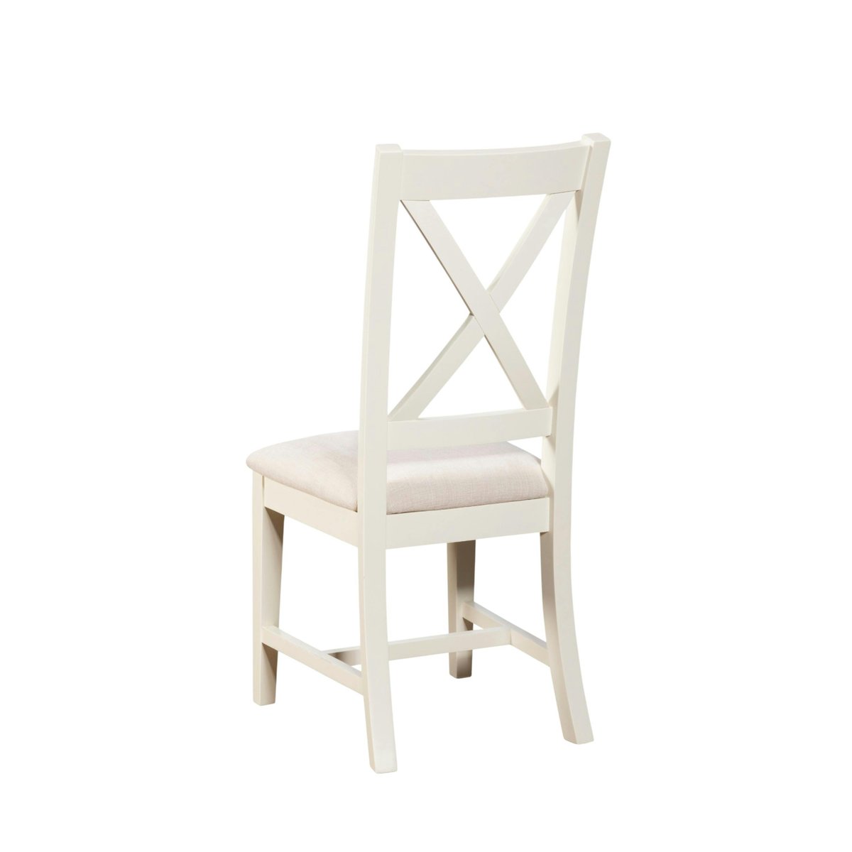 Chaise de salle à manger blanche à dossier croisé (x2) VELIA blanc, PIER IMPORT