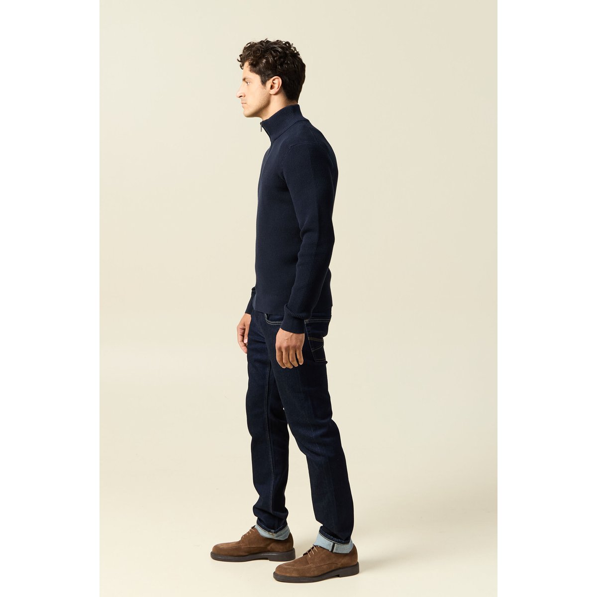 Pull col camionneur bleu marine, BONOBO