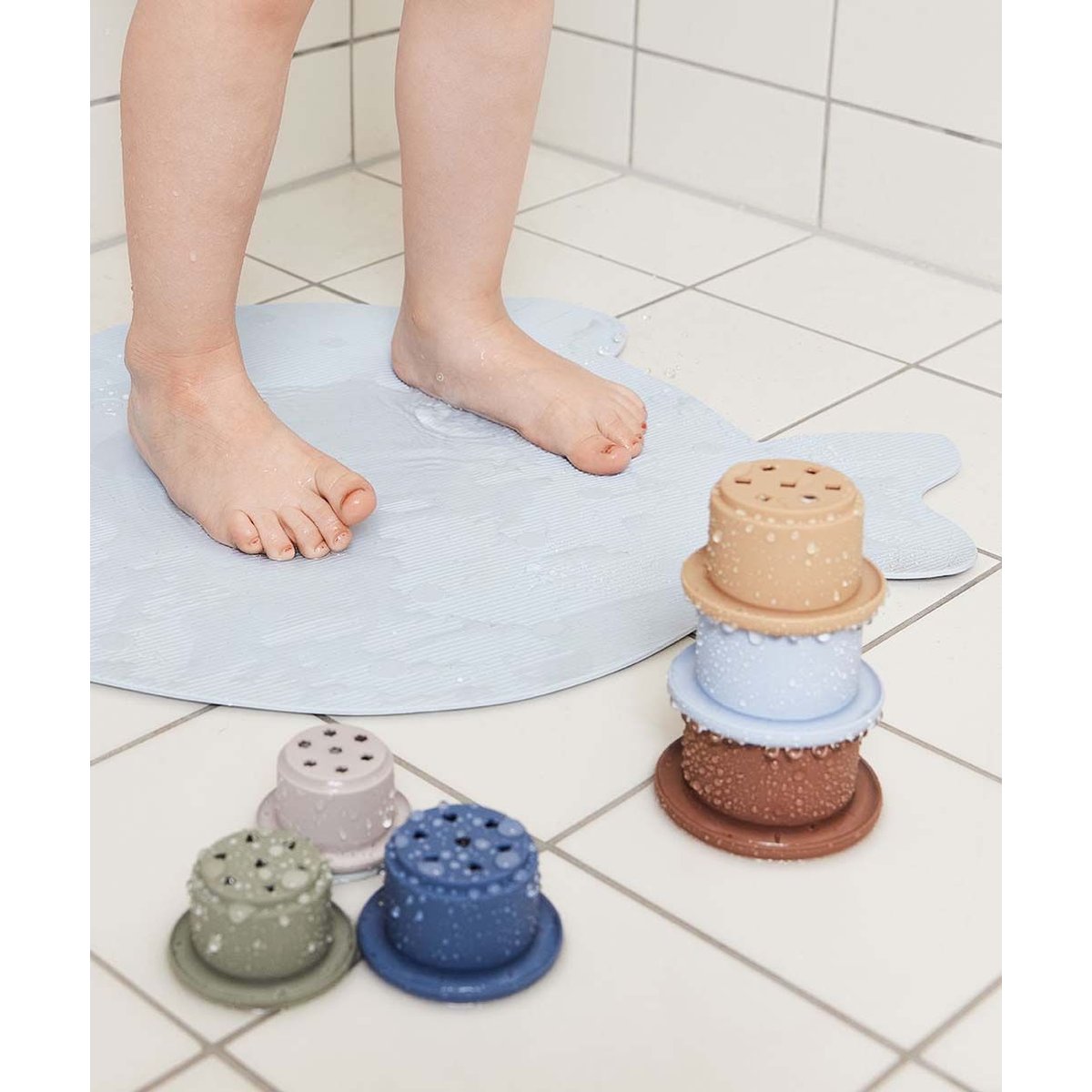 Tapis de bain en silicone à thème animalier MINI bleu, OYOY LIVING DESIGN
