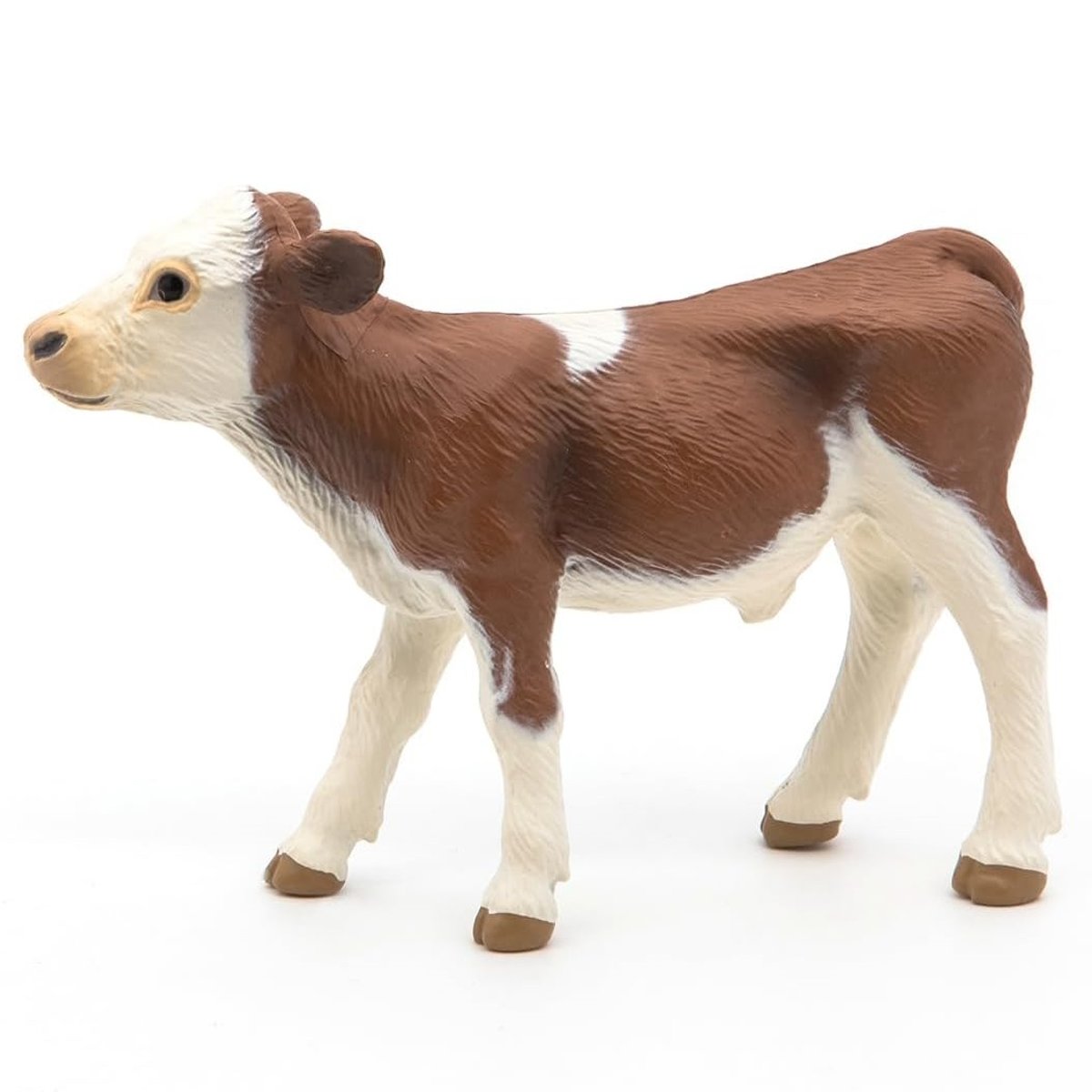Figurine veau Simmental marron, PAPO