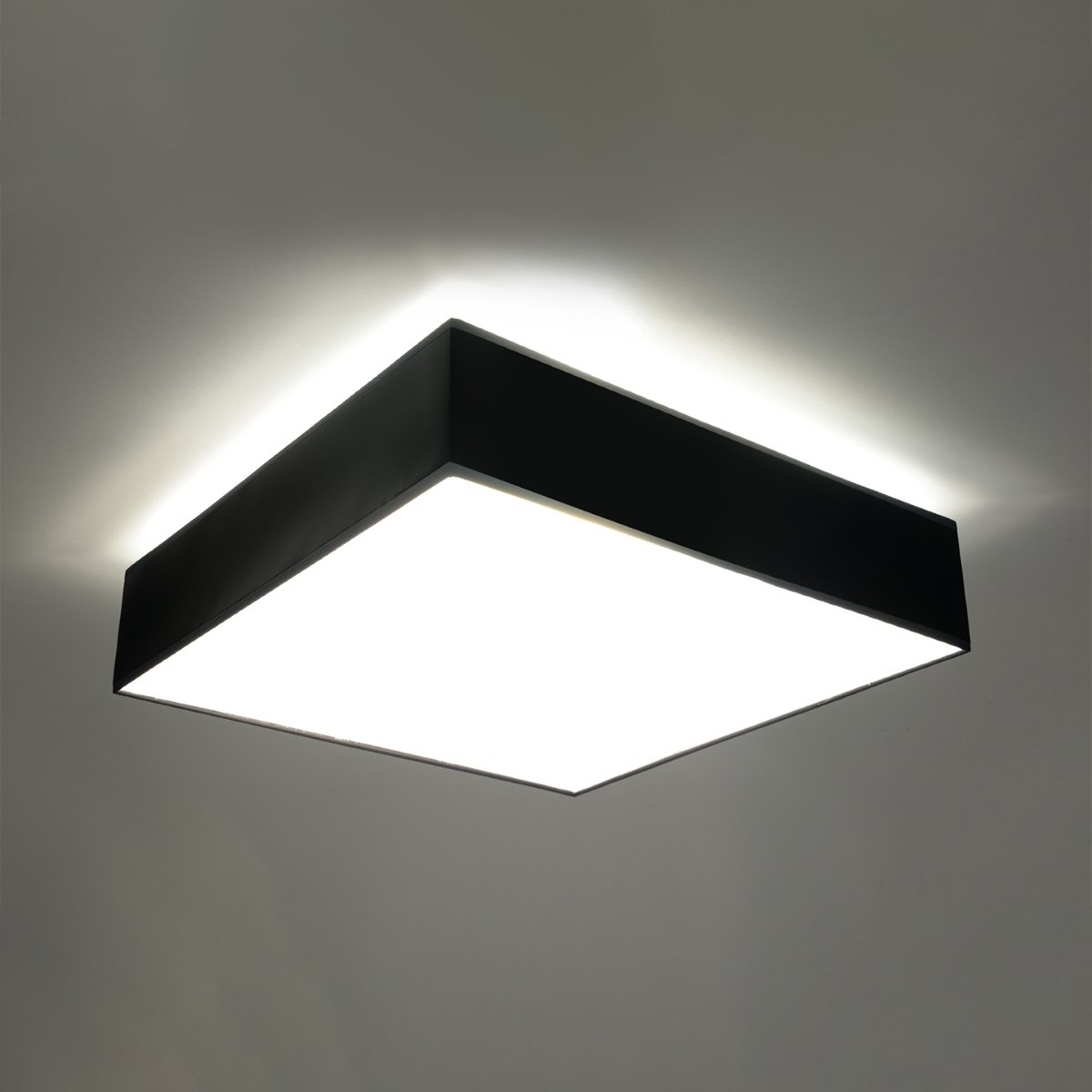 Plafonnier PVC Noir E27 4 Horus noir, EDEN
