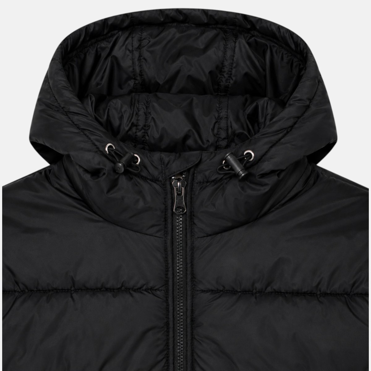 Doudoune longue zippée à capuche, poches zippées HIMALAYA noir, LEE COOPER