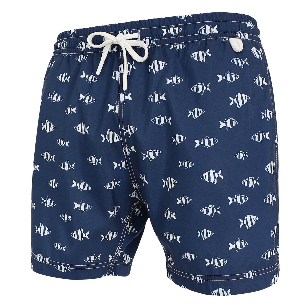 Short de bain MONTAUK 2460 navy fish bleu, LES LOULOUS DE LA PLAGE