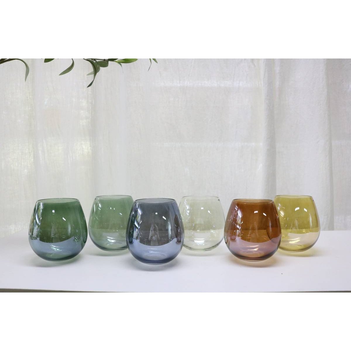 Lot de 6 gobelets LUCIA multicolore, ATMOSPHERA