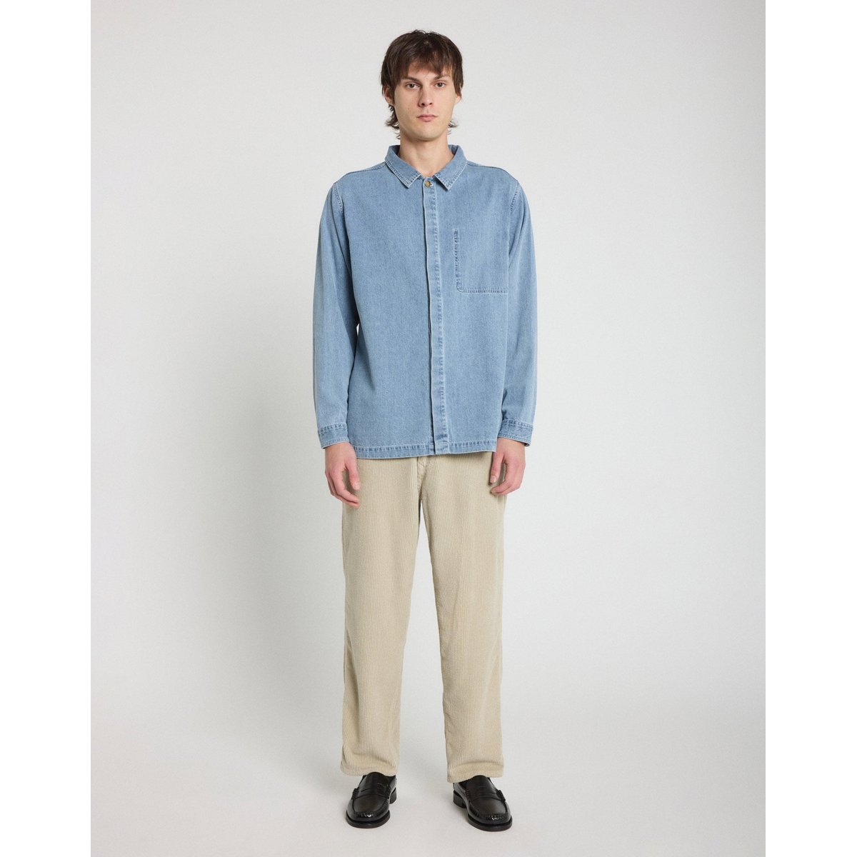 PANTALON BAGGY VELOURS GRAVEL beige, PULLIN