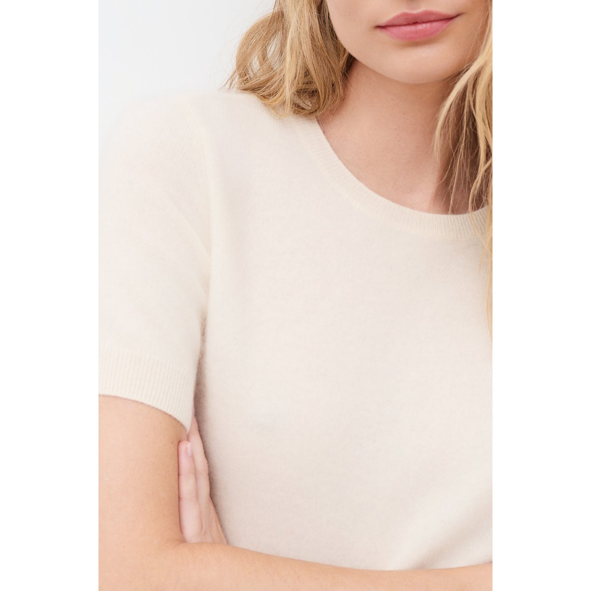Pull droit col rond MVALENTINE ecru, CAROLL