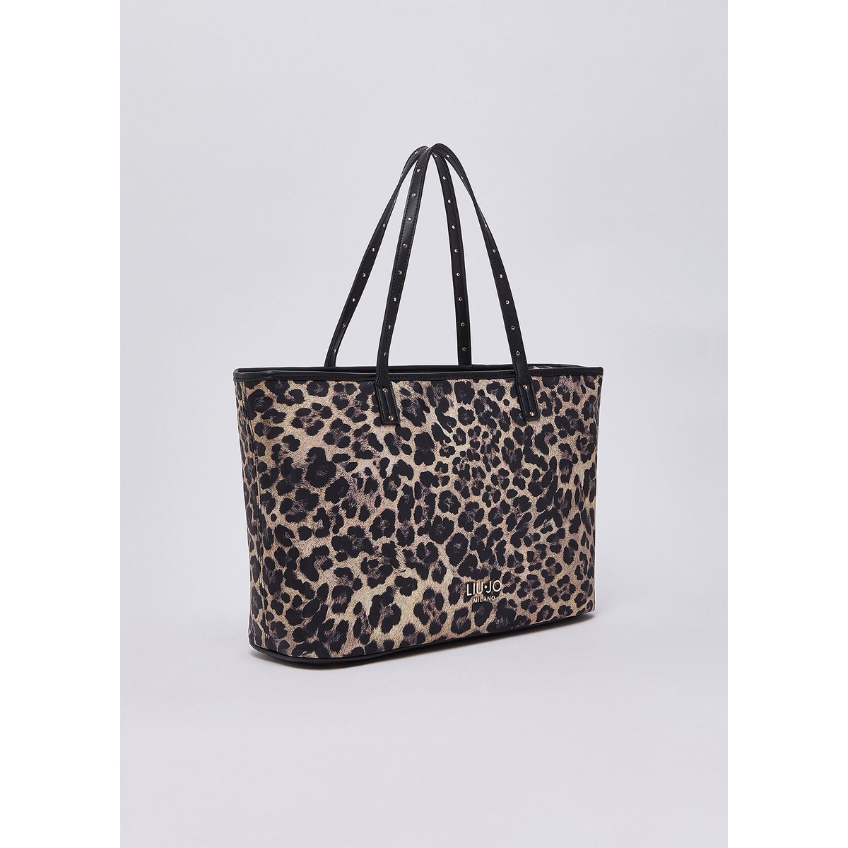 Sac tote format moyen animalier noir animalier, LIU JO