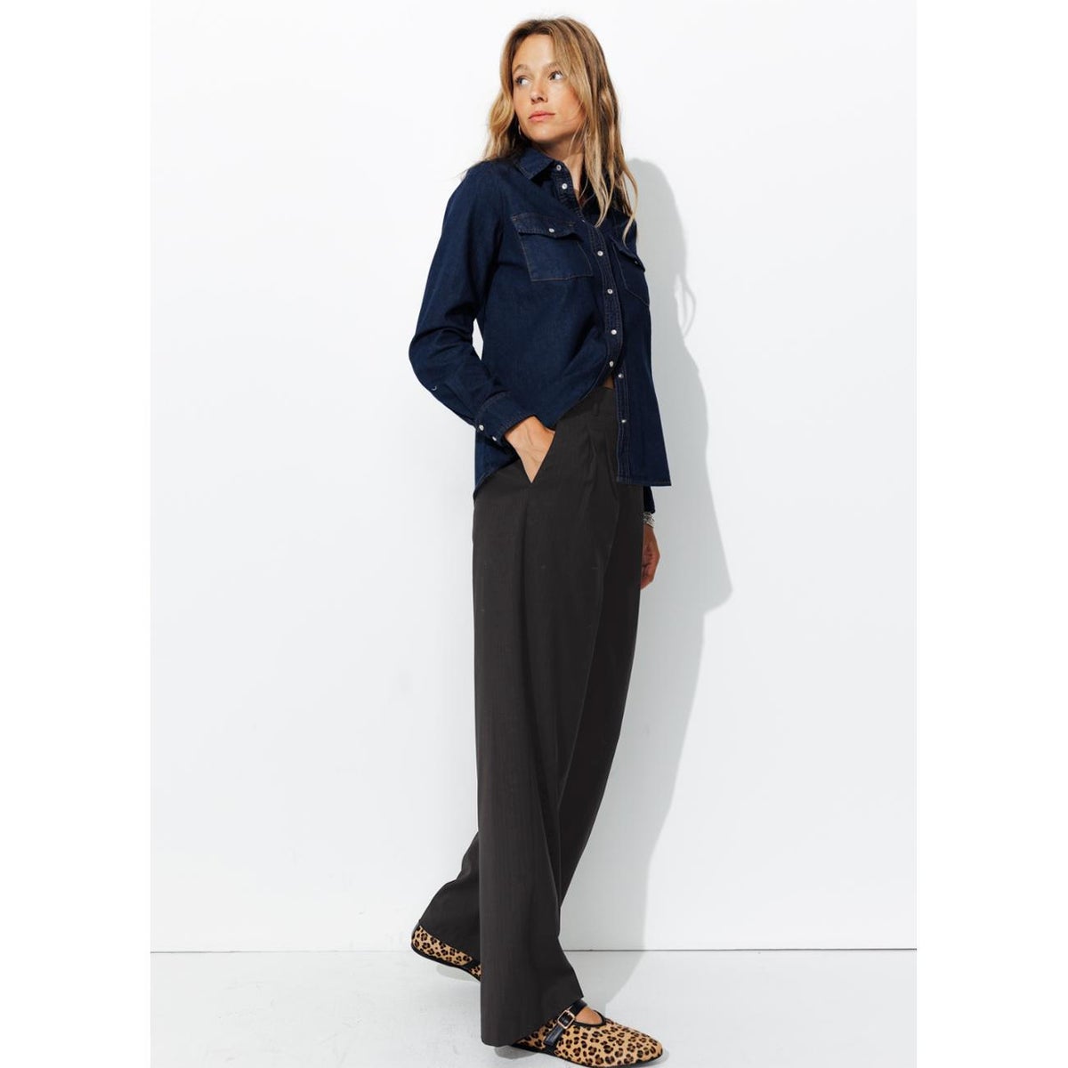 BILLY Pantalon large imprimé multicolore, PROMOD