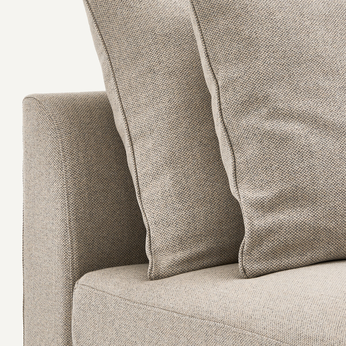 Modularer Sessel aus Tweed, TIBERIO natur/hellgrau, AM.PM