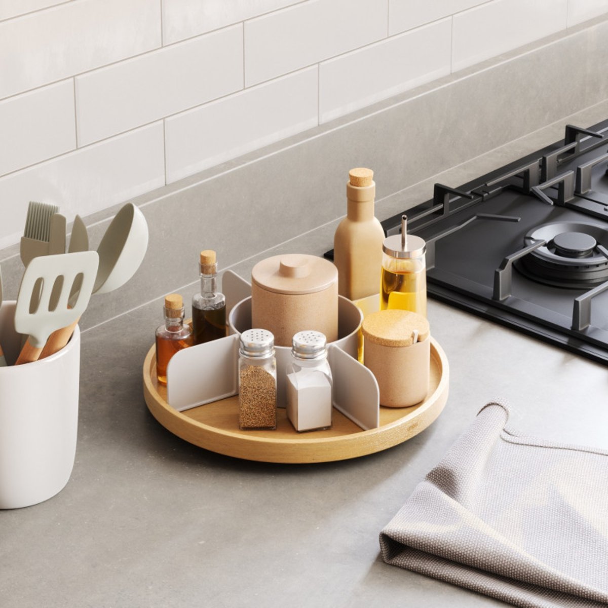 Plateau tournant Bellwood blanc, UMBRA