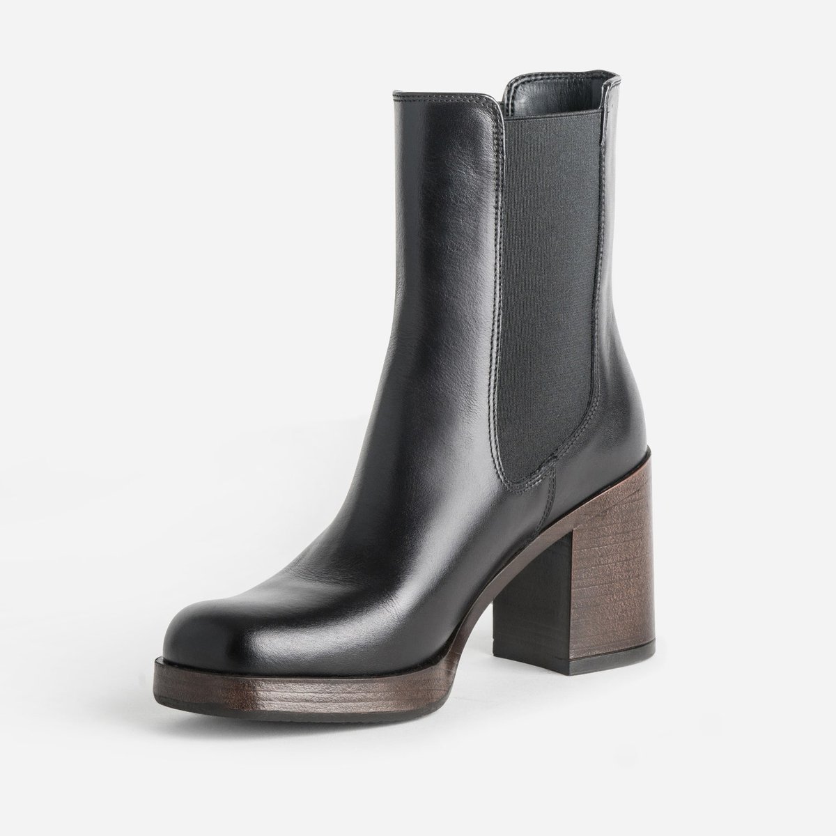 Boots À Talon en cuir NIAMA noir, ERAM