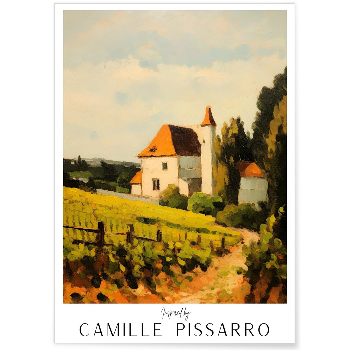 Affiche Camille Pissarro n°2 blanc, L'AFFICHERIE