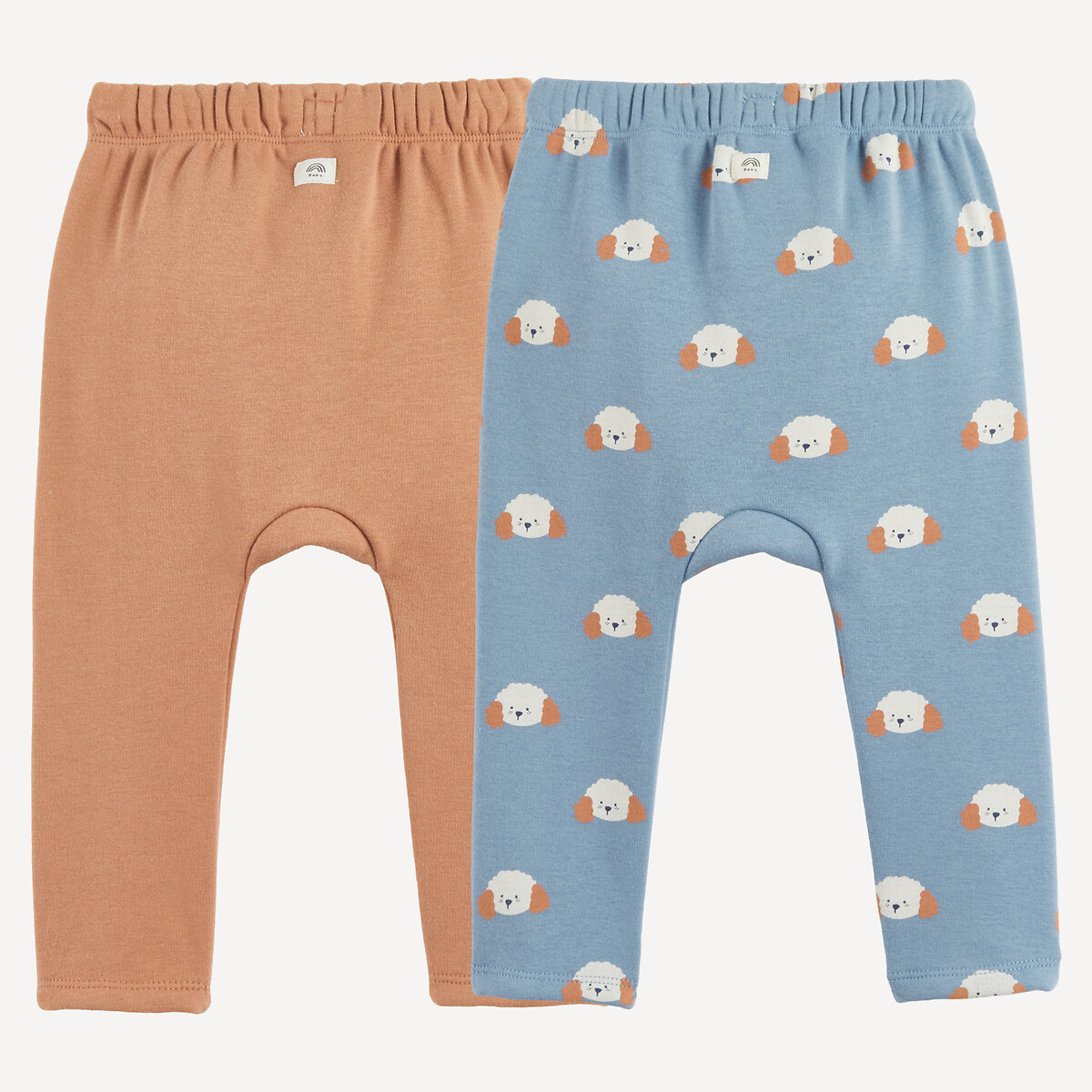 Lot de 2 sarouels chauds en molleton bleu + marron, LA REDOUTE COLLECTIONS