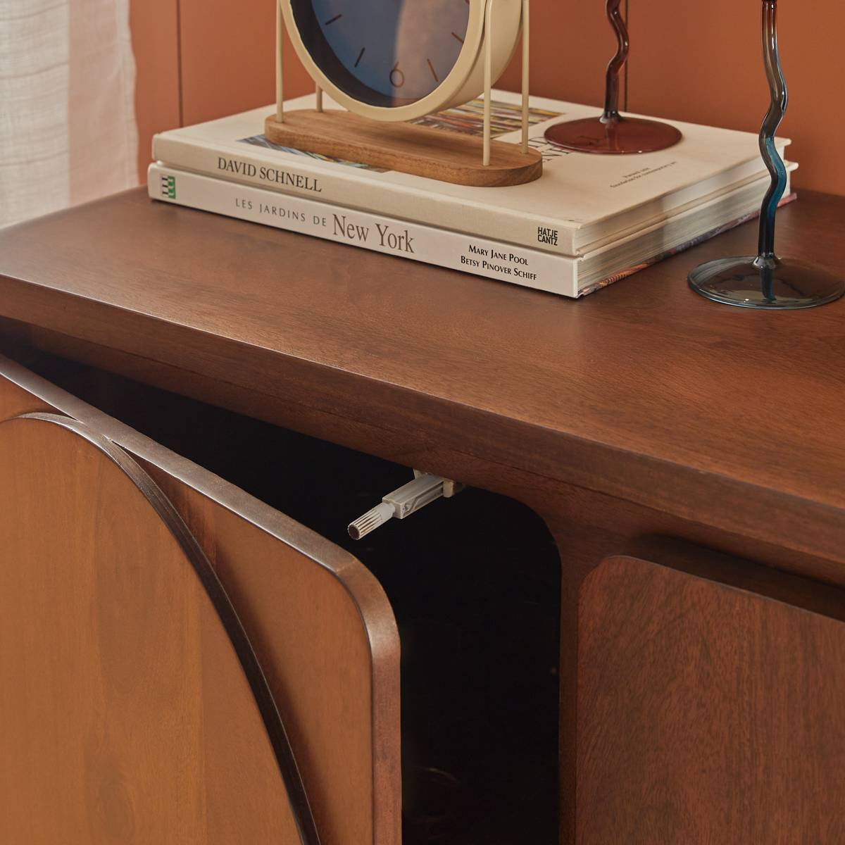 Buffet rectangulaire avec portes en manguier SHELTY cognac, ATMOSPHERA