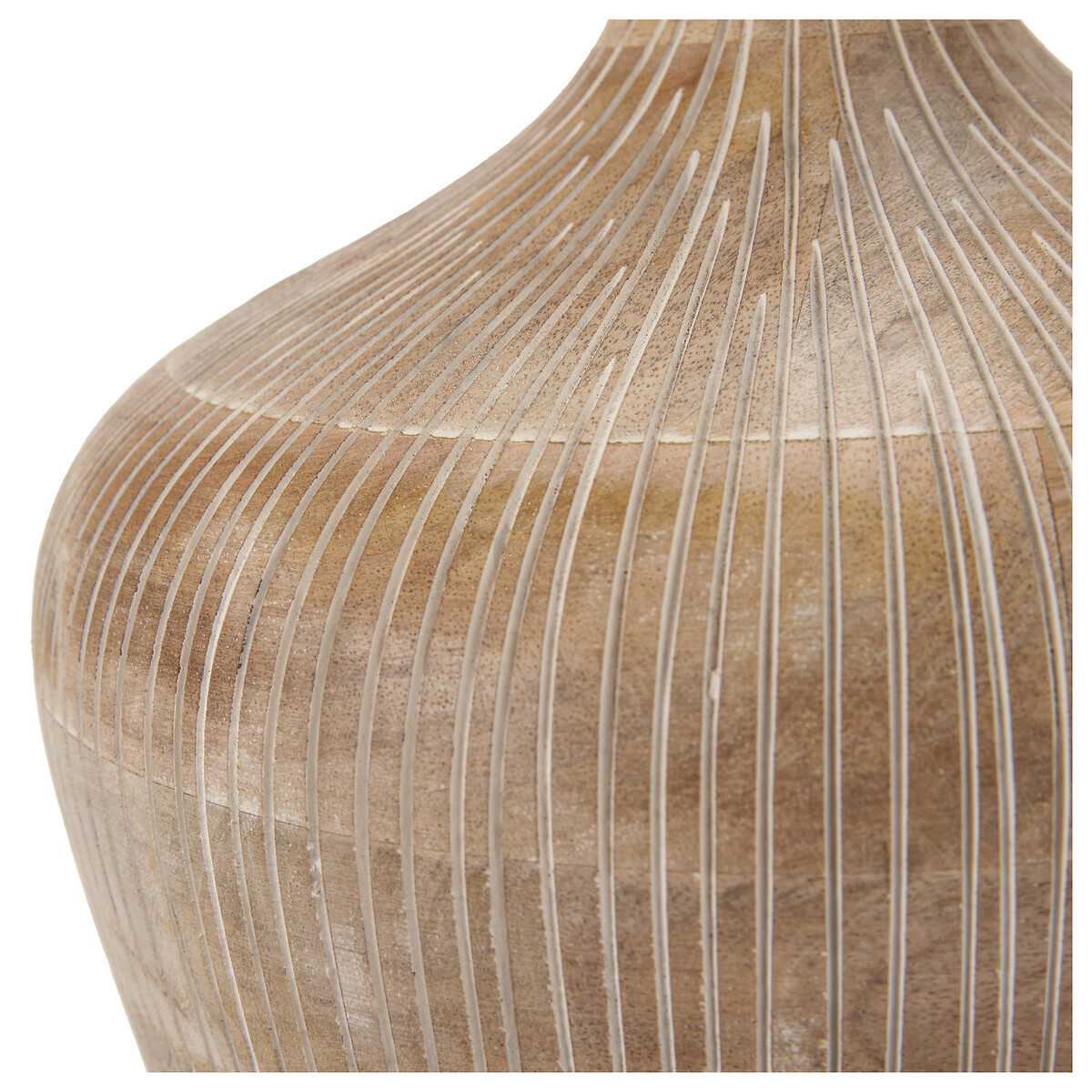 Thompson Textured Wood Table Lamp Base in White Wash white, ÉDITÉ