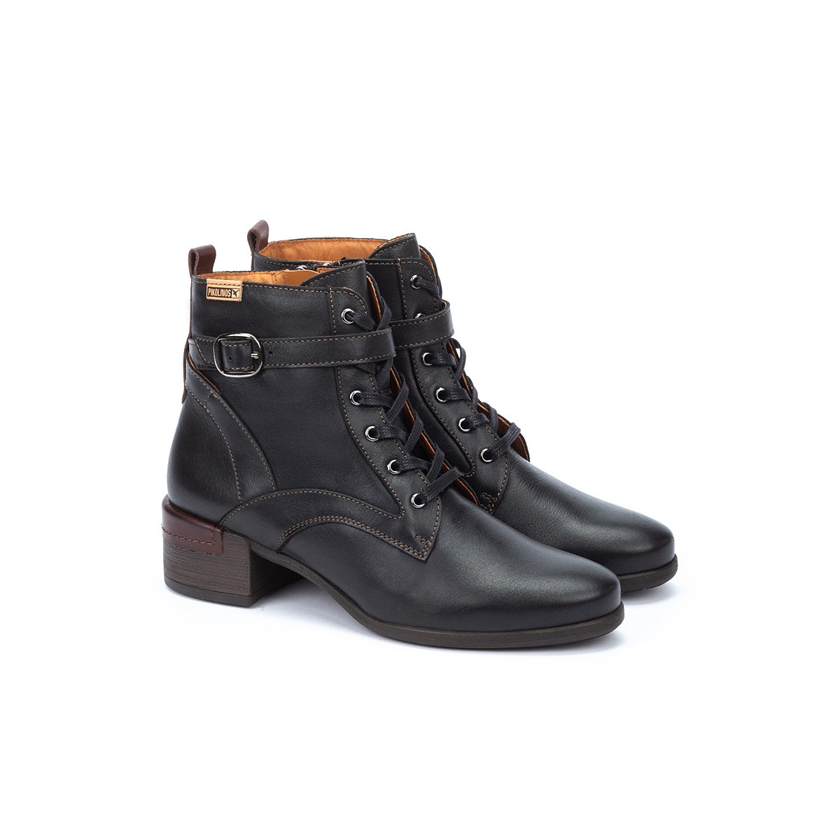 Bottines à talon cuir Malaga black, PIKOLINOS