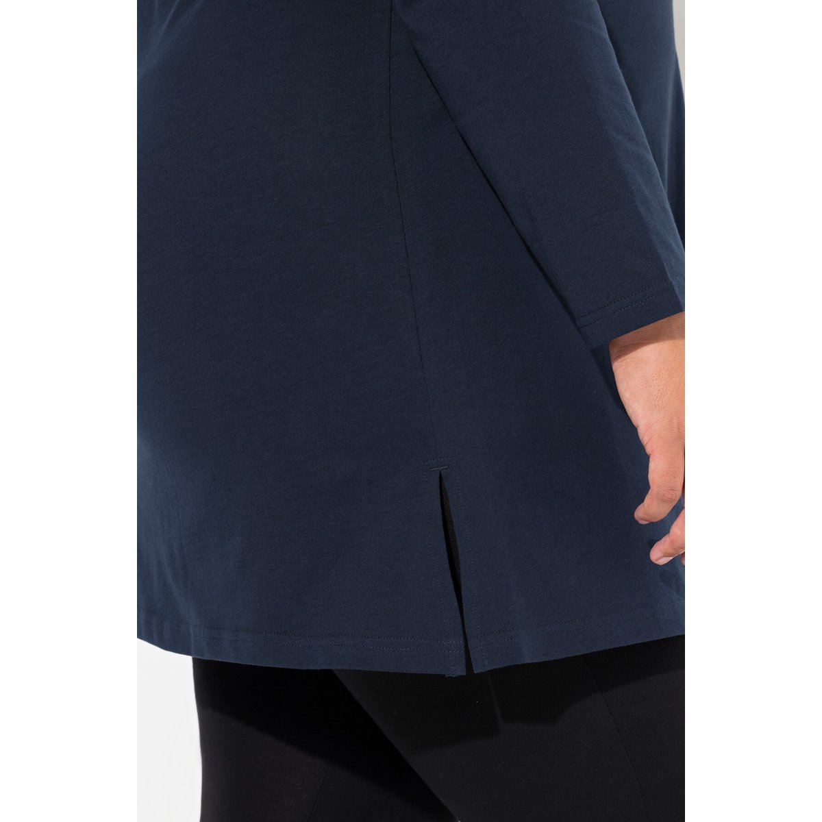 T-shirt long marine, ULLA POPKEN