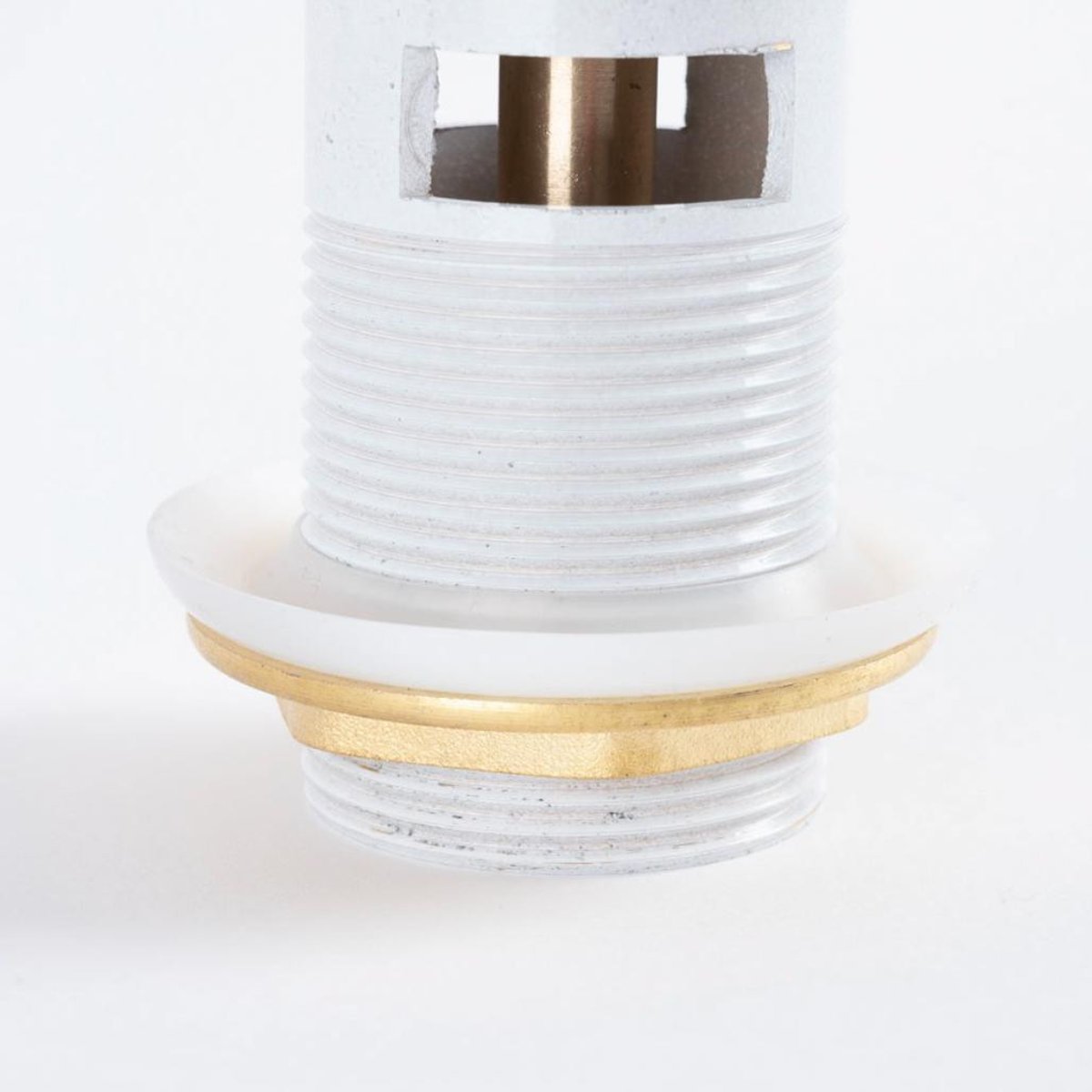 Bonde ronde pour lavabo pop up avec trop plein blanc, WANDA COLLECTION