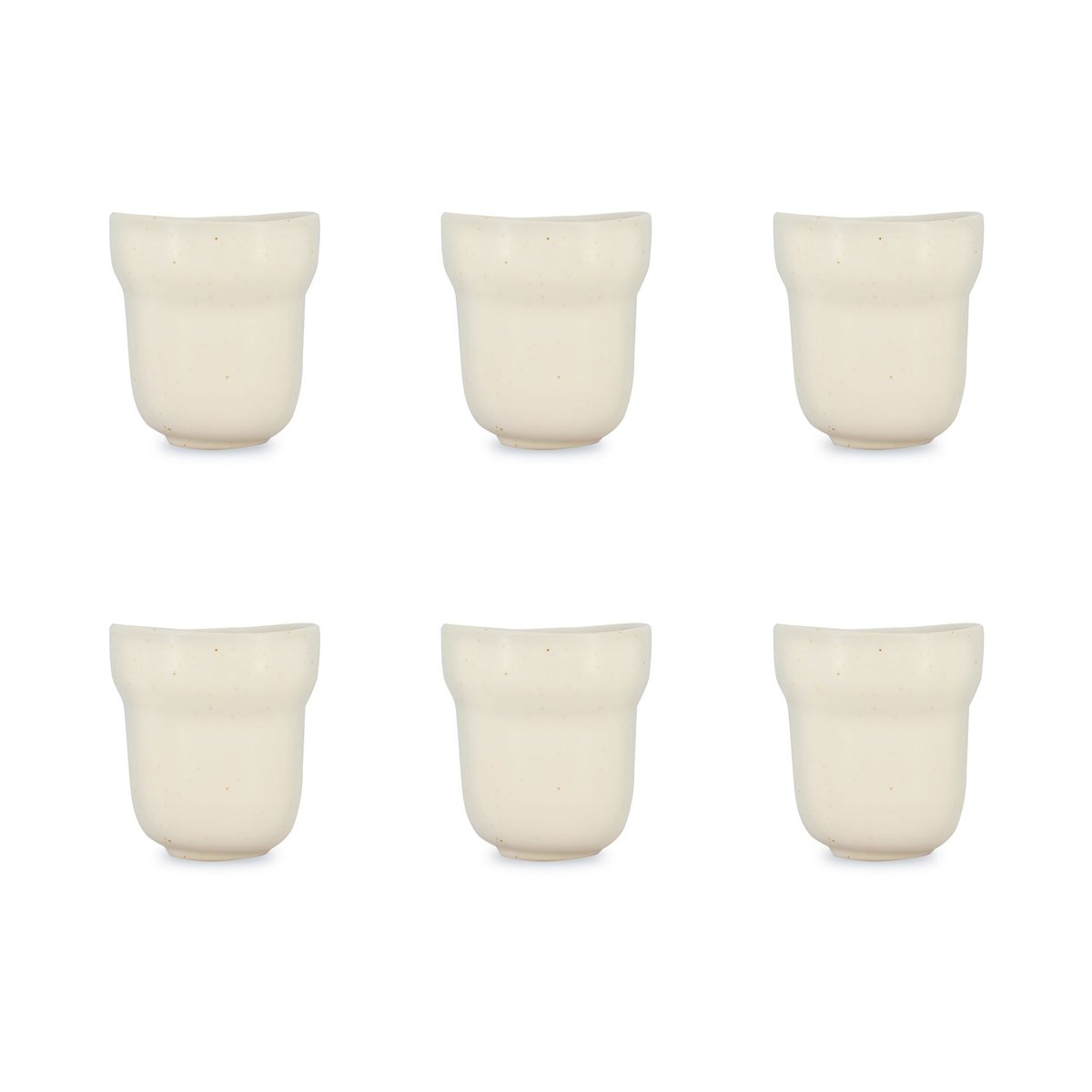 Lot de 4 mugs 32cl en porcelaine, ORA beige, OGO LIVING