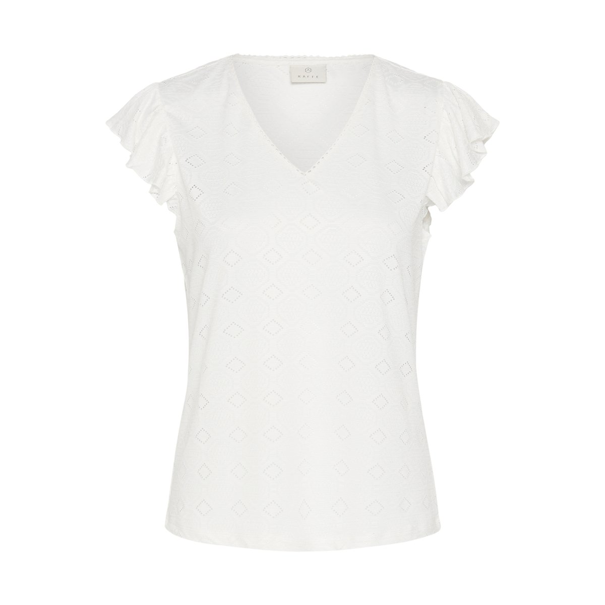 Blouse à manches courtes blanc chalk, KAFFE