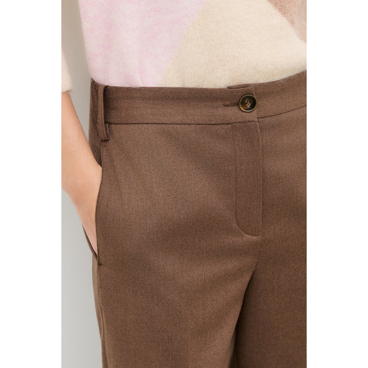 Pantalon droit PSERENITY marron, CAROLL