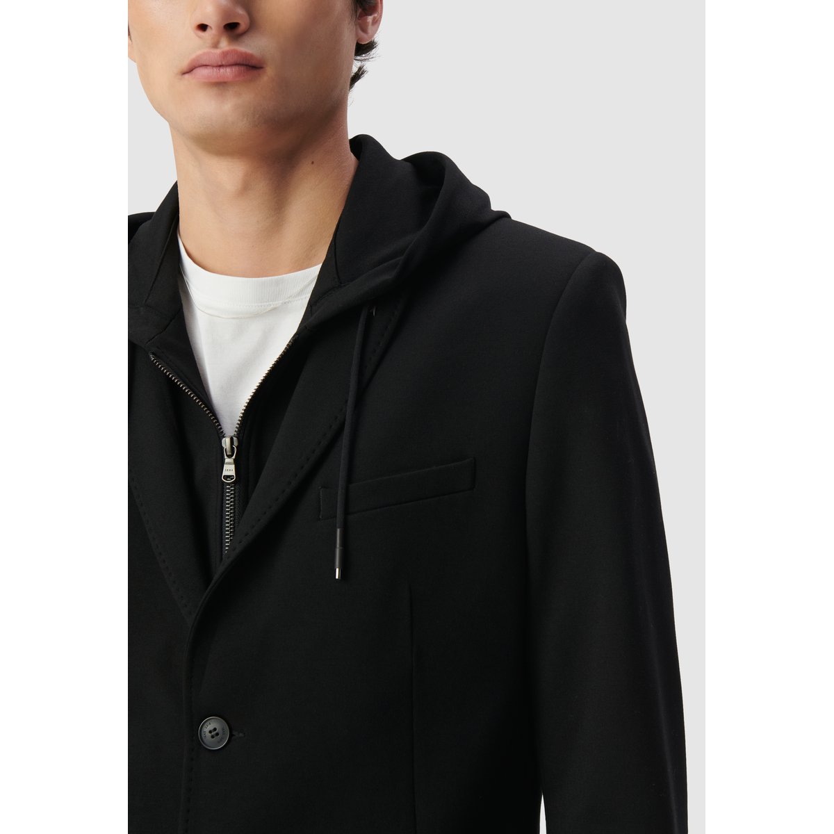 Veste Interlock à parementure amovible noir, IKKS