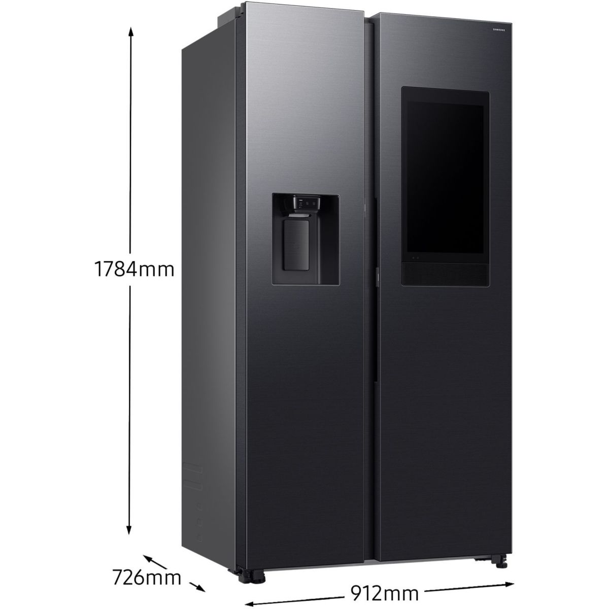 Réfrigérateur Américain RS90F66BEFEF Bespoke AI Family carbone, SAMSUNG