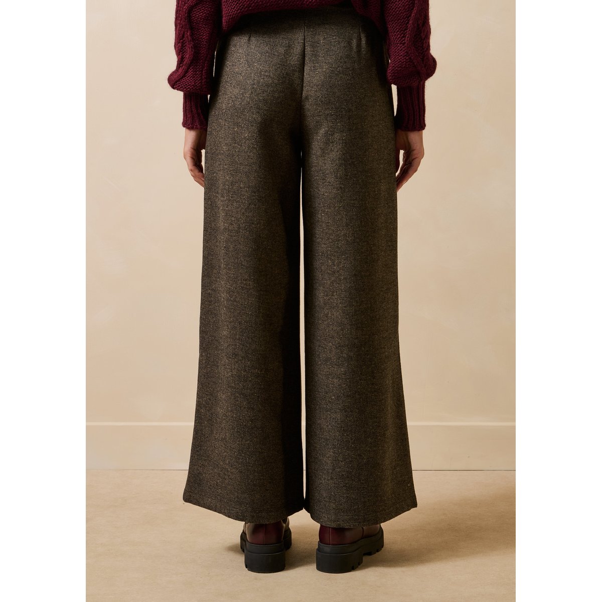 Pantalon oversize en tweed ecorce, LA FEE MARABOUTEE