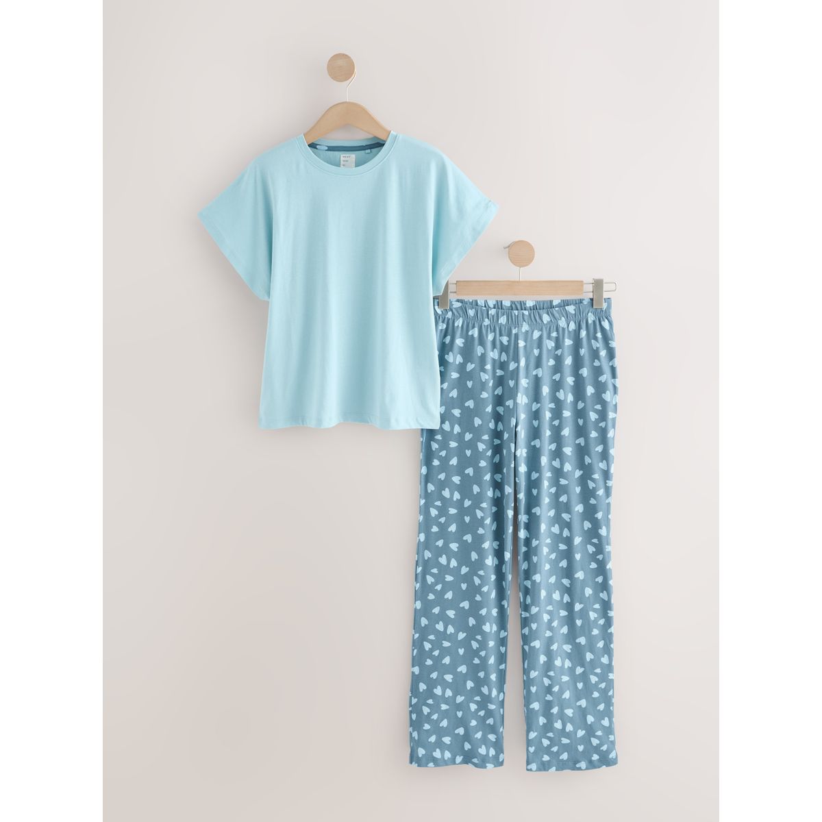 Pyjama manches courtes coeur bleu, NEXT