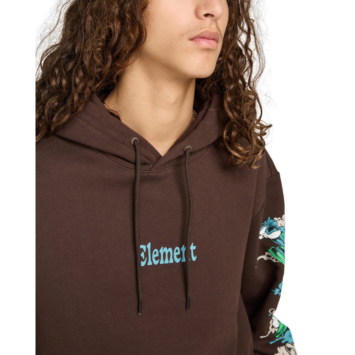 Sweat à capuche ROLLING DEAD PO marron java, ELEMENT