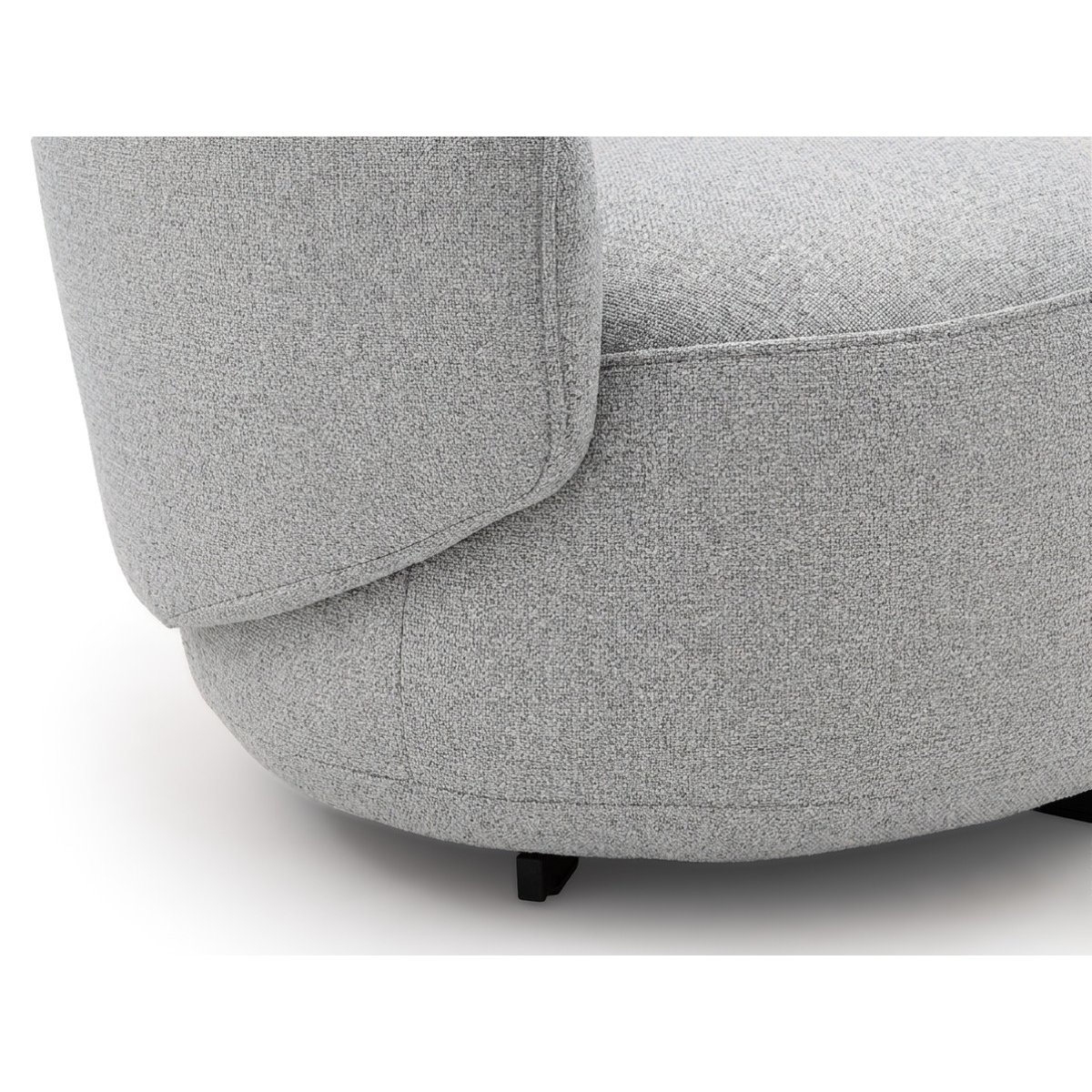 Fauteuil tissu chiné, LEXIE gris, BOBOCHIC