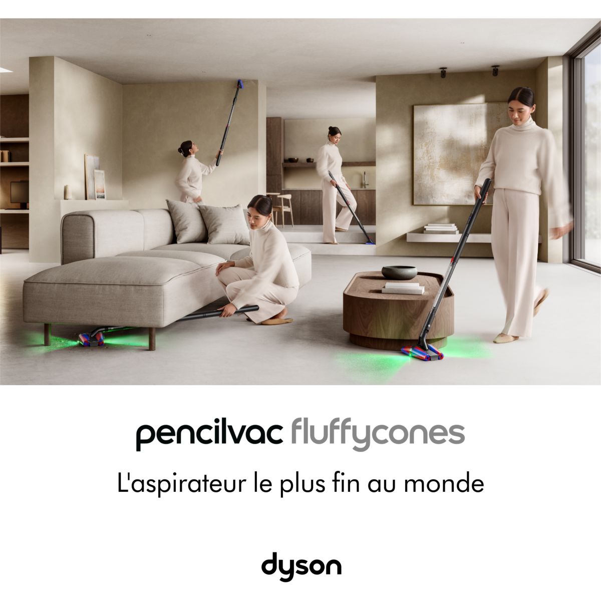 Aspirateur balai PencilVac Fluffycones couleur unique, DYSON