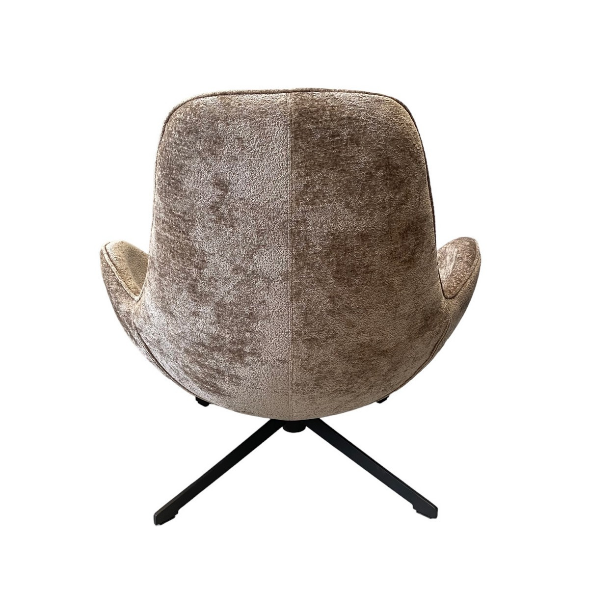 Fauteuil rotatif en velours - SPACE taupe, MATHI DESIGN