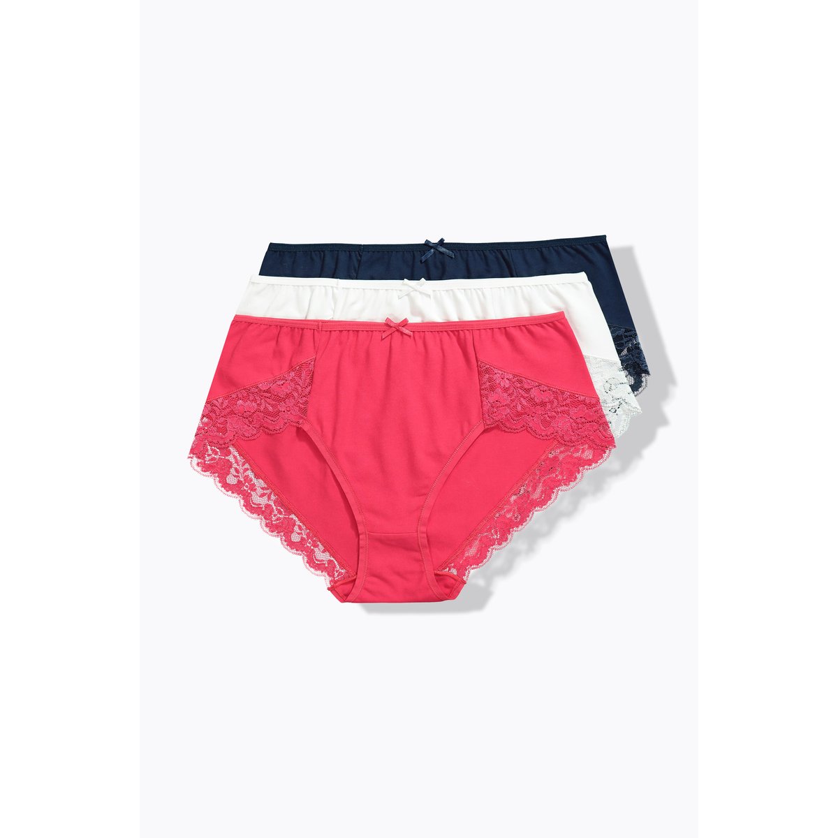 Culottes hautes en lot de 3 bleu nuit, ULLA POPKEN