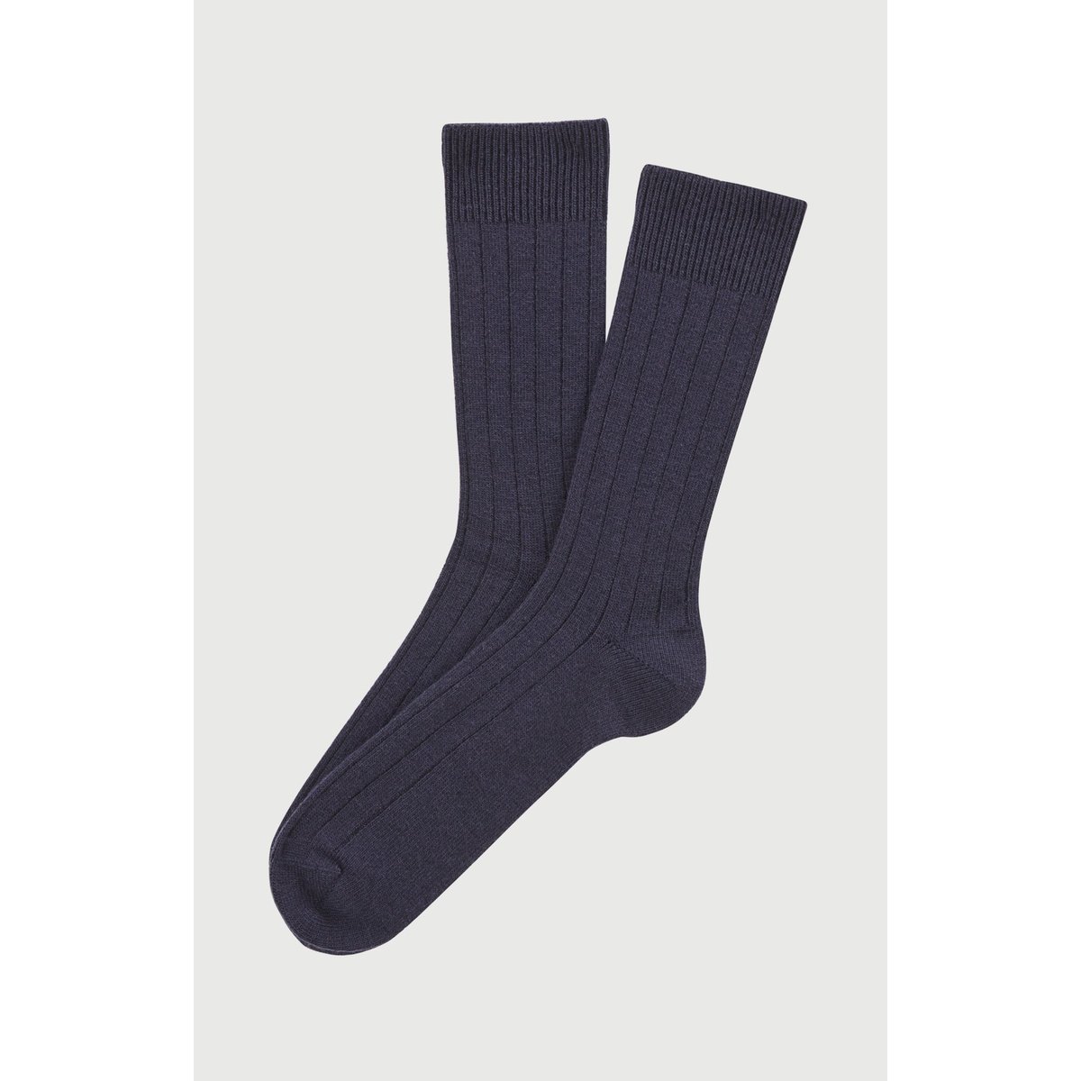 Chaussettes en laine et cachemire couleur unie Marine marine, ARTHUR