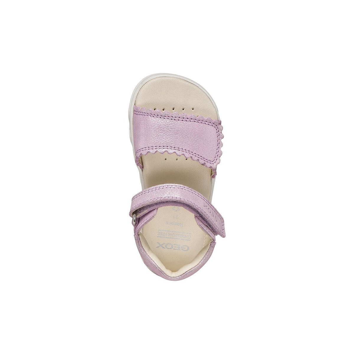 Sandales en cuir barefoot, STEPPIEUP lilas, GEOX