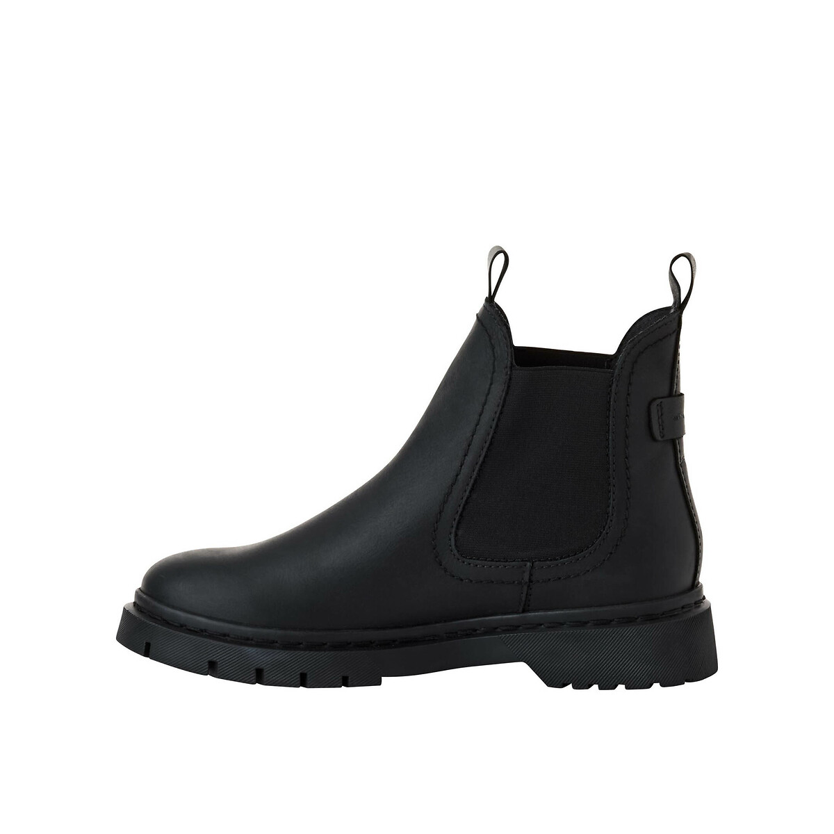 Bottines chelsea en cuir noir, TAMARIS
