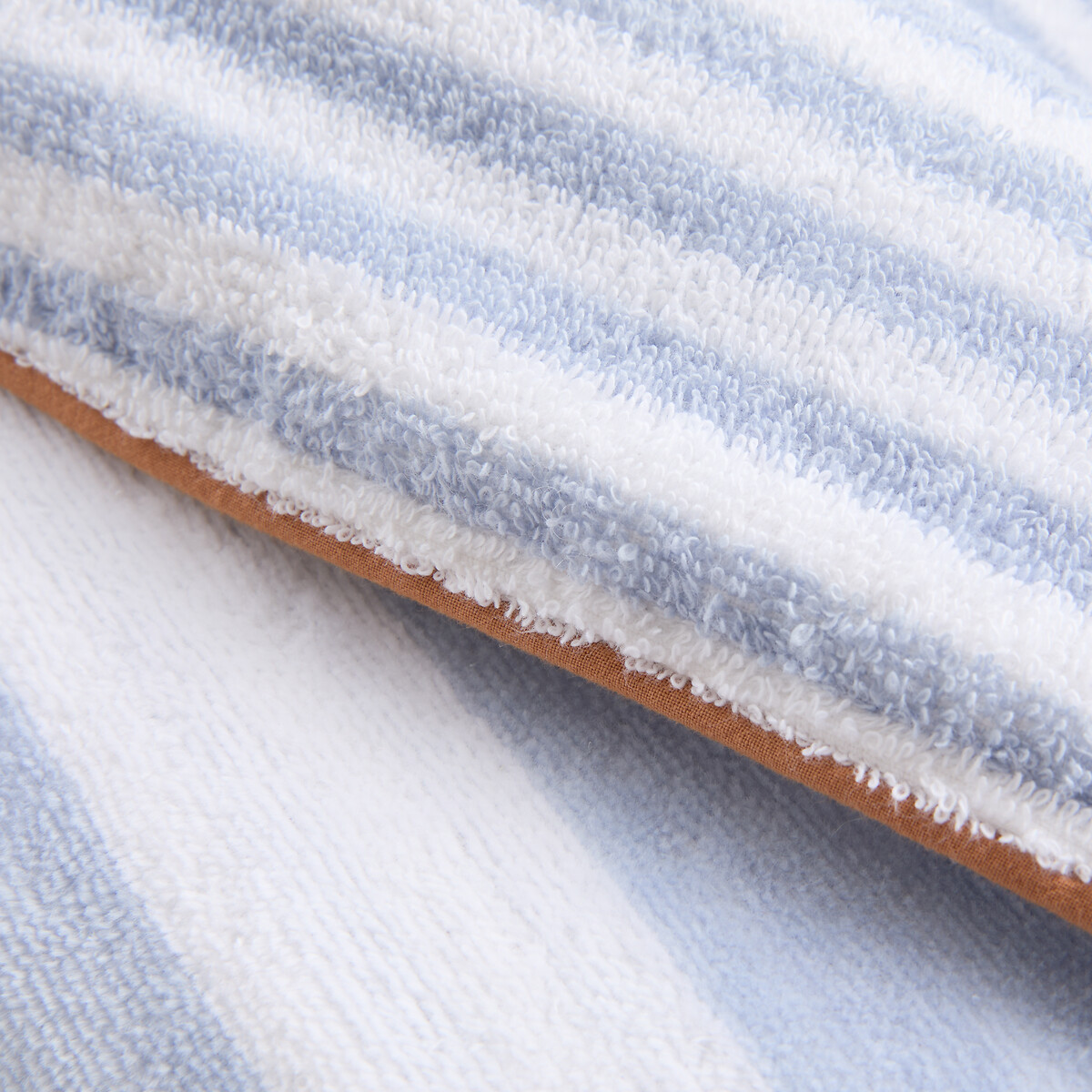 Peignoir de bain col châle, en éponge velours 400 g, DANI bleu/blanc, LA REDOUTE INTERIEURS