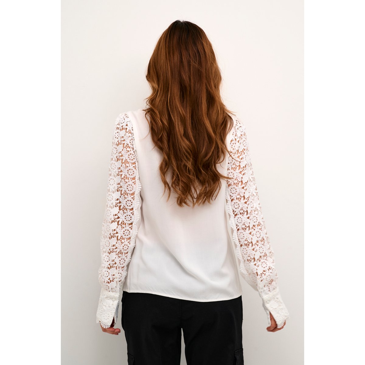Long sleeved blouse blanc spring gardenia, CULTURE
