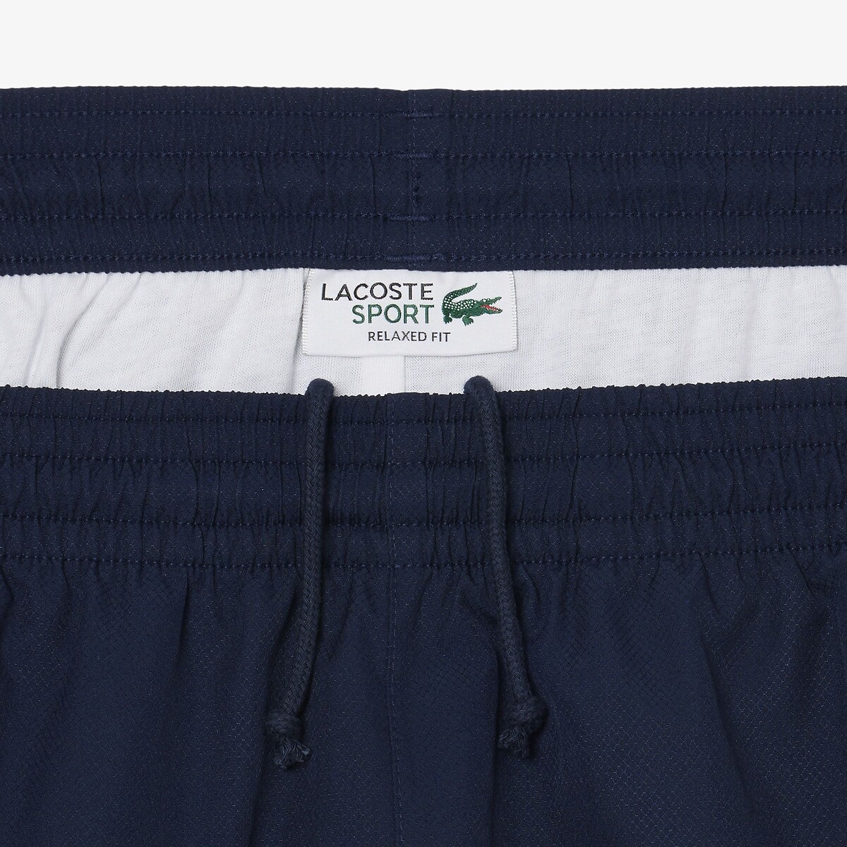 Short Tennis léger bandes color-block bleu-igr, LACOSTE