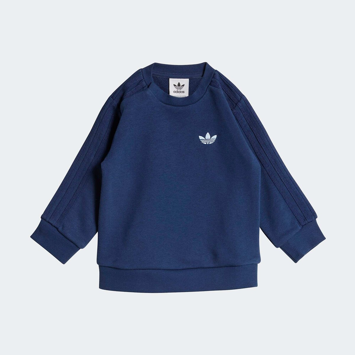 Set composto da felpa con collo rotondo in felpa e pantaloni in denim denim blu  , adidas Originals