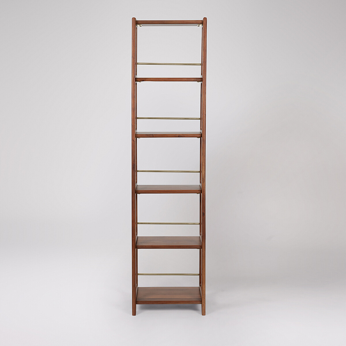 Noah Acacia Wood Narrow Shelving dark acacia wood, SWOON