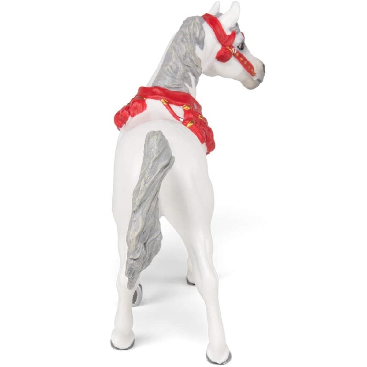 Figurine Cheval arabe Blanc en tenue de parade blanc, PAPO