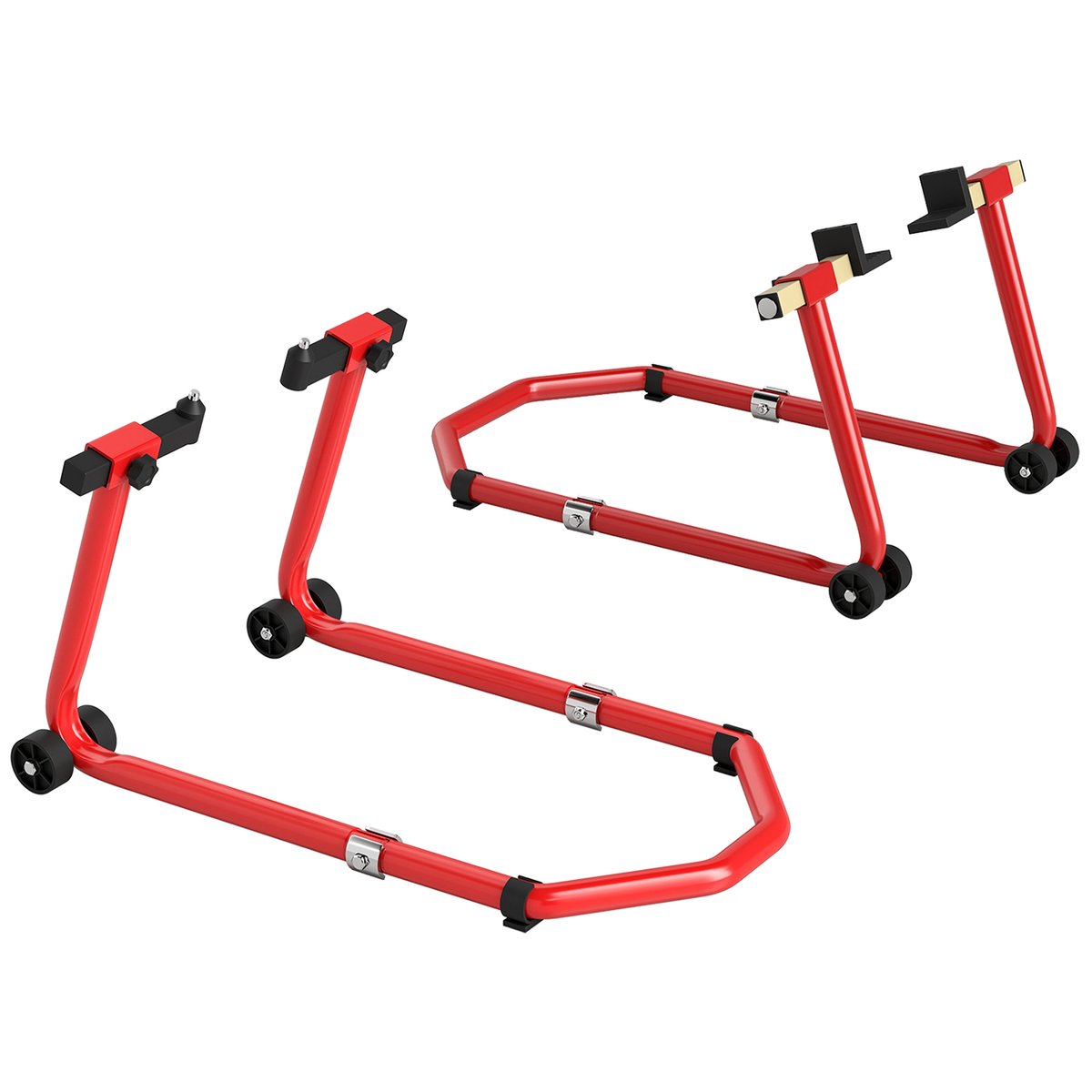 Support pour moto Acier Rouge rouge, HOMCOM